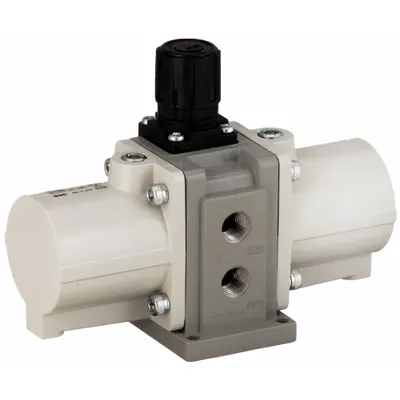 SMC Booster Regulator: 1/4 in, NPT, 8.1 scfm, 290 psi Max Op Pressure - SMC Compressed Air Booster Regulators
