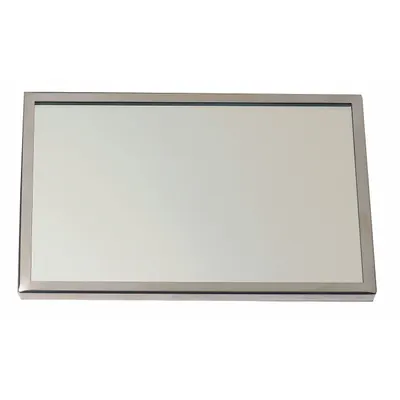 SEE ALL INDUSTRIES Bathroom Mirror: Rectangular, Glass, 18 in Overall Ht, 12 in Overall Wd - Tamper-Resistant Bathroom Mirrors