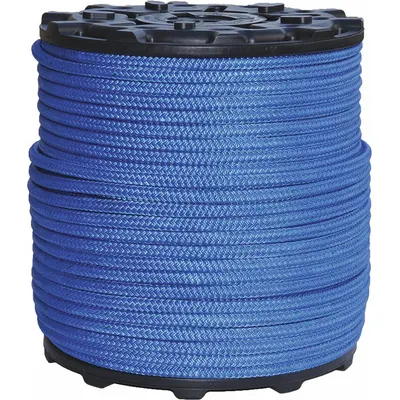 ALL GEAR Rigging and Climbing Rope: Double Braid, 1/2 in Dia, 2,100 lb Working Load Limit - Rigging & Climbing Rope