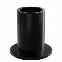 OILITE Flanged Sleeve Bearing: PEEK, 1/4 in Bore, 5/16 in OD, 1/2 in Overall Lg, Black, 10 PK (MPN PF-0405-04B)