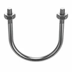 This U-bolt is designed to secure 2 1/2 in pipe, tubing, or conduit to structural supports. It features a 5/16"-18 thread size and a 3 11/16 in inside height. The plain finish provides a base surface for applications where plating is not required. Commonly used in plumbing, HVAC, and material handling systems for fastening pipe runs to beams or racks.