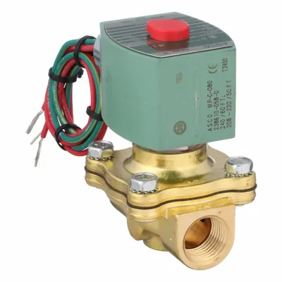 REDHAT 2-Way Normally Closed Solenoid Valve, 1/2 in, 240V AC, Watertight Coil - 2-Way/2-Position, Normally Closed Solenoid Valves