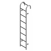 COTTERMAN Straight Ladder: 7 ft Ladder Size, Steel, 300 lb Load Capacity, 33 lb Wt, 7 Rungs (MPN ST07AL C1)