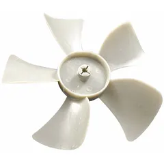 Plastic fan blade with a 6-5/8 inch diameter, 7/32 inch bore, and 5 blades. Designed for clockwise facing discharge. Suitable for use in industrial ventilation, exhaust, and cooling systems, as well as HVAC units and air circulators.