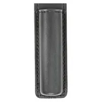HEROS PRIDE Baton Holder: Black, Synthetic Leather, Plain, 6 in x 2 1/4 in, Open Closure (MPN 1478P)