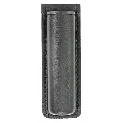 HEROS PRIDE Baton Holder: Black, Synthetic Leather, Plain, 6 in x 2 1/4 in - Duty Equipment Pouches