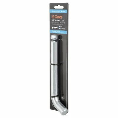 CURT V-Type Hitch Pin with Clip, 5/8 in x 7 5/16 in, Zinc Plated Steel - Pin & Clips
