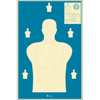 ACTION TARGET SQT A-1 BLUE-100 Silhouette Target, Blue, 100 PK - Silhouette Targets