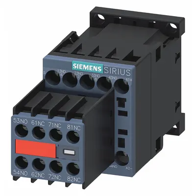 Siemens Control Relay: DIN-Rail & Surface Relay Mounting, 24V DC Coil Volt, 5NO/3NC - Combination DIN-Rail & Surface-Mounted Relays