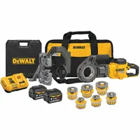 DEWALT Pipe Threading Machine: Cordless, FLEXVOLT, For 1/2 in to 2 in Pipe, 6 Die Heads (MPN DCE700X2K)