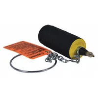 Standard multi-size plug for sealing and testing pipes from 4 in to 6 in diameter. Features a ring and chain tether, textured body surface, and natural rubber plug seal. Used for temporary pipe blocking during pressure or leak testing in plumbing, drainage, and industrial piping systems
