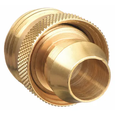 WESTWARD Garden Hose Adapter: For 3/4 in Hose I.D., NH x GHT, 3/4 in Fitting Size - Garden Hose End Repair Fittings