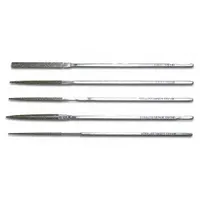 Escapement File Set: Equaling/Half Round/Round/Square/Triangular, 140 mm Lg without Tang, 5 Pieces (MPN MI8632D126)