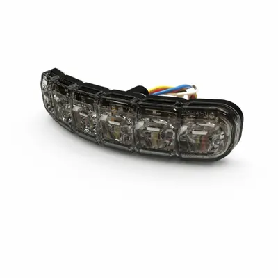 ECCO ED3794RA-WWG Amber/Red Rectangular Perimeter Flashing Warning Light - Vehicle Perimeter Flashing Warning Lights