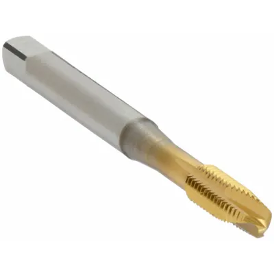 OSG Spiral-Point Tap M5x0.8, H11, TiN Coated Cobalt, 3 Flute, Plug Chamfer - Spiral-Point Taps for Aerospace Materials