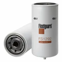 Spin-on fuel/water separator with cellulose media, designed for use in heavy-duty vehicles. Removes water and contaminants from diesel fuel to protect fuel injectors and engine components. Overall length 16 11/16 in, outside diameter 5 3/8 in. Compatible with Letourneau-Westinghouse vehicles