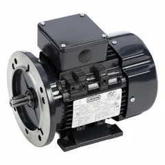 This LEESON motor is a 1/2 hp, 3-phase AC motor with a C-Face and rigid base mount. It features a TEFC enclosure and a 71 frame size, operating at 1695 RPM at 60 Hz with a voltage rating of 230/460V AC and full load amps of 1.8/0.90 A. Suitable for general purpose industrial applications such as pumps, fans, conveyors, and machine tools.