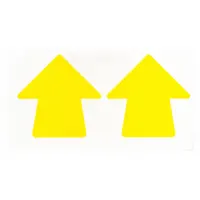 Floor Marking Tape: Arrow, Solid, Yellow, No Legend, 2 in x 2 in, 4 mil Tape Thick, Brady®, 100 PK (MPN 121046)