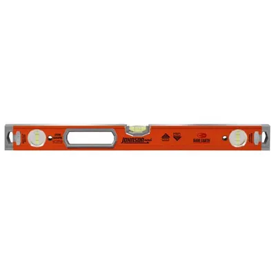 JOHNSON LEVEL HD Magnetic Aluminum Box Level: Level & Plumb, Box, Cushioned, Cushioned - Magnetic Box Levels