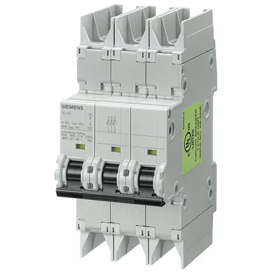 Siemens 5SJ43028HG42 D-Curve 3-Pole UL489 Miniature Circuit Breaker - D-Curve, 3-Pole UL489 DIN Rail-Mount Miniature Circuit Breakers