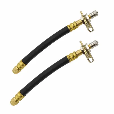 TRU-FLATE Valve Extension: Valve Extensions, Flex Tire Valve Extenders, Round, Black - Tire Valve Extensions