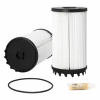 Spin-on fuel/water separator for diesel engines, compatible with Spartan Motors buses. Plastic media. Inside diameter 13/16 in, outside diameter 4 3/16 in. Removes water and contaminants from fuel to protect the fuel system