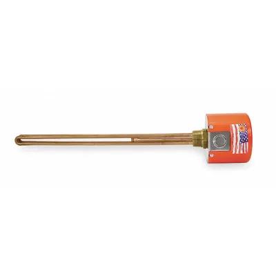 TEMPCO Over The Side Immersion Heater: 1 Phase, 240V AC, 3,000 W Watt, 1 1/4 in NPT - Screw-Plug Immersion Heaters