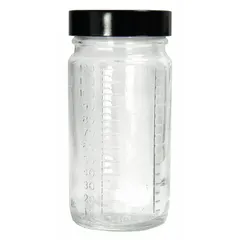 Clear Wide Mouth Round Glass Lab Bottle, 480 mL, 70-400, Colorless, Graduated, Case of 48