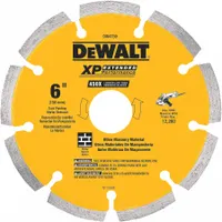 DEWALT Diamond Saw Blade: 6 in Blade Dia., 5/8 in Arbor Size, Dry, For Angle Grinder, Better (MPN DW4739)