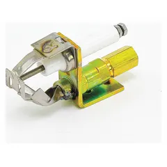 This pilot assembly is a replacement component for natural gas heating systems. It provides a stable flame to ignite the main burner in boilers and water heaters, ensuring reliable startup and safe operation in commercial and industrial HVAC applications.