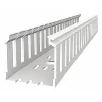 Wiring Duct: 3 in Nom Wd, 3.5 in Slot Ht, 4 in Nom Ht, 0.3 in Slot Wd, PVC, 72 in Lg, White (MPN TYD3X4WPW6)