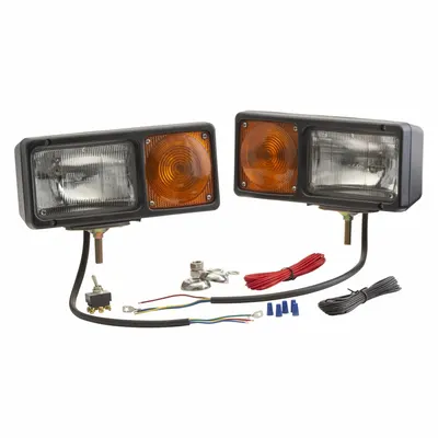 GROTE 64261-4 Halogen Snowplow Light, Non-Heated, High/Low Beam, Surface Mount - Snowplow Lights