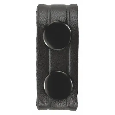 HEROS PRIDE Belt Keeper: Universal, Plain Synthetic Leather, 7/8 in Wd, Black, Leather Snap - Belt Keepers