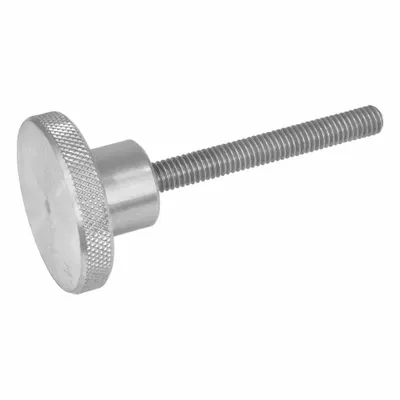 JW WINCO Knurled Screws; Knurled Hand Knobs: Knurled, Stainless Steel, 5/16"-18 Thread - Corrosion-Resistant Knurled Knobs with Threaded Stud