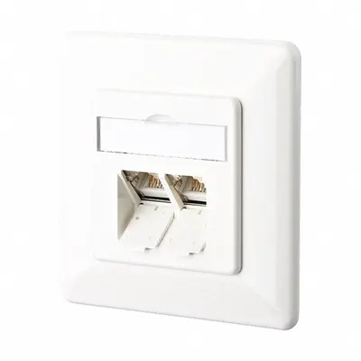 METZ CONNECT Wall Outlet: UP, GD-Zn (Zinc Die-Cast), LSA Terminal Block x RJ45 - Voice & Data Housings, Panels & Connector Components