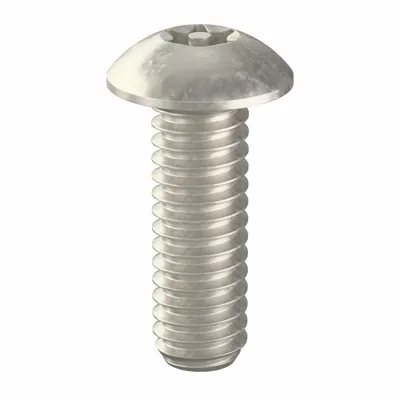 TAMPER-PRUF SCREW Tamper Resistant Screw: #8-32 Thread Size, 1/2 in Lg, Stainless Steel, Plain - Button Head Tamper-Resistant Machine Screws
