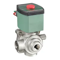 REDHAT Solenoid Valve: 4-Way, 3/8 in Pipe Size, 120V AC, Watertight/Without Junction Box, PTFE Seal (MPN 8342G703)