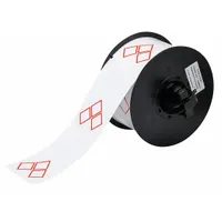 Pre-Cut Label Stock Roll: No Legend, Red GHS/CLP 3A Diamonds, 2 11/64 in x 3 11/32 in, 2 11/64 in (MPN B30-260-7569-CLP3A)