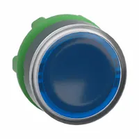 SCHNEIDER Flush Push Button: Blue, 22 mm Mounting Size, Non-Metallic, Momentary (MPN ZB5AW363)
