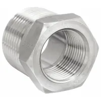 Hydraulic Hose Adapter: 3/4 in x 1 in Fitting Size, Female x Male, NPTF x NPTF, Rigid, Straight (MPN 1 X 3/4 PTR-SS)