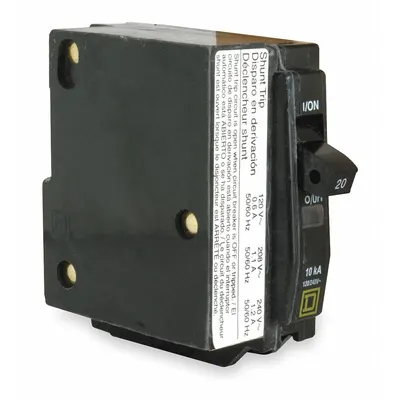 SQUARE D Miniature Circuit Breaker: 25 A, 120/240V AC, Single Phase, 10kA at 120/240V AC - QO Series, Plug-In Square D Miniature Circuit Breakers