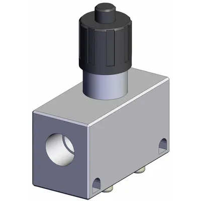 SMC Speed Controller: In-Line Fitting, 1/4 in Valve Body Size, Threaded, Meter Out - In-Line Speed Control Valves