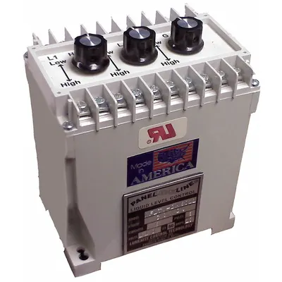 LUMENITE Liquid Level Controller: 110V AC, SPDT, DIN Rail, Relay - DIN Rail-Mounted Conductivity Level Controls