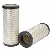 Engine air filter with radial seal design, round-oval shape, and 5 7/16 in outside diameter. Compatible with Chevrolet vehicles. Removes airborne contaminants from intake air to protect engine components