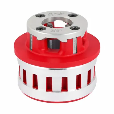 MILWAUKEE Pipe Threading Die Head: 12R, For 3/4 in Pipe, NPT, High Speed Steel - Die Heads for Handheld Pipe Threaders