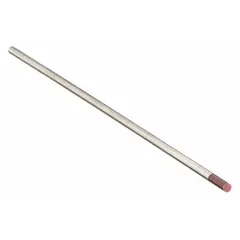 Zirconiated tungsten electrodes with AWS classification EWZr-.03, color-coded brown. Each electrode measures 1/8 in diameter by 7 in length. Designed for AC welding current, suitable for TIG welding applications on non-ferrous metals such as aluminum and magnesium.