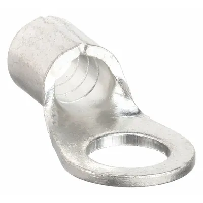 BURNDY Ring Terminal: Bare, #8 Stud Size, 8 AWG to 8 AWG Wire Sizes, 600 V - Non-Insulated Ring Terminals
