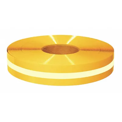 MIGHTY LINE Floor Marking Tape: Glow-in-the-Dark, Solid with Center Line, Yellow, 2 in x 100 ft - Glow-in-the-Dark Floor Marking Tape