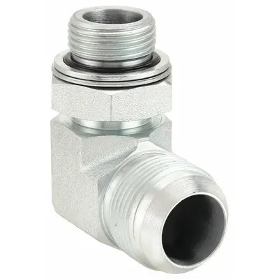 ADAPTALL Hydraulic Hose Adapter: 1 in x 27 mm Fitting Size, Male x Male, Metric x JIC - NPTF-to-NPTF Steel Hydraulic Hose Adapters
