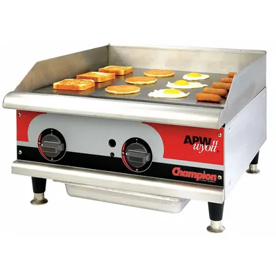 APW WYOTT Electric Countertop Griddle: Electric, Manual - Countertop Griddles